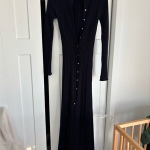 Dark navy knit maxi cardigan/dress